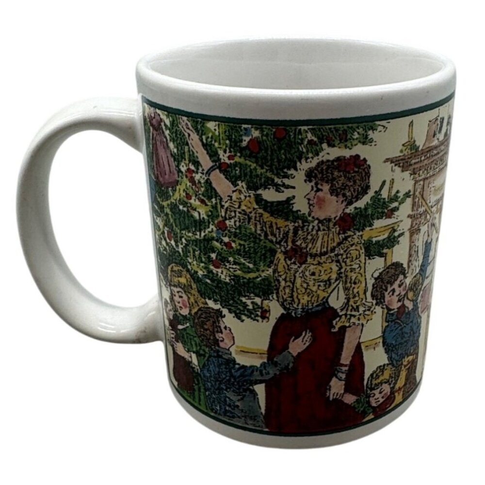 Certified International Corporation Christmas Scene Ceramic Mug Used READ